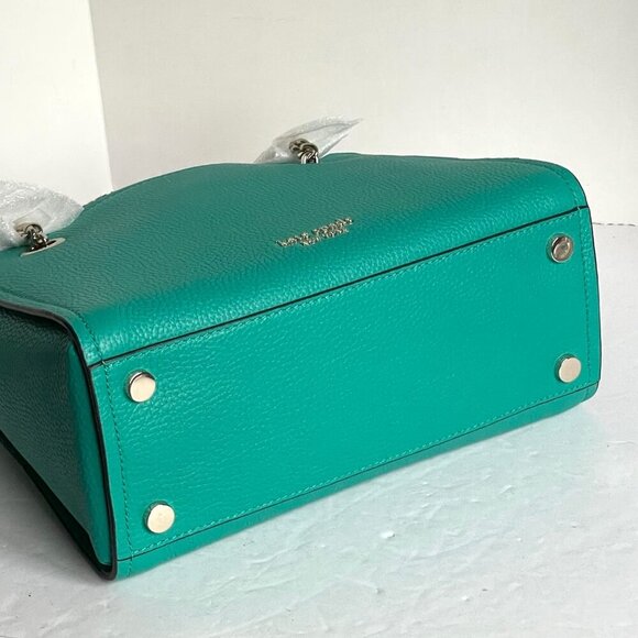 Kate Spade Amelia Medium Shoulder Bag Blue Pebbled Leather Chain Strap Tote - Picture 9 of 12